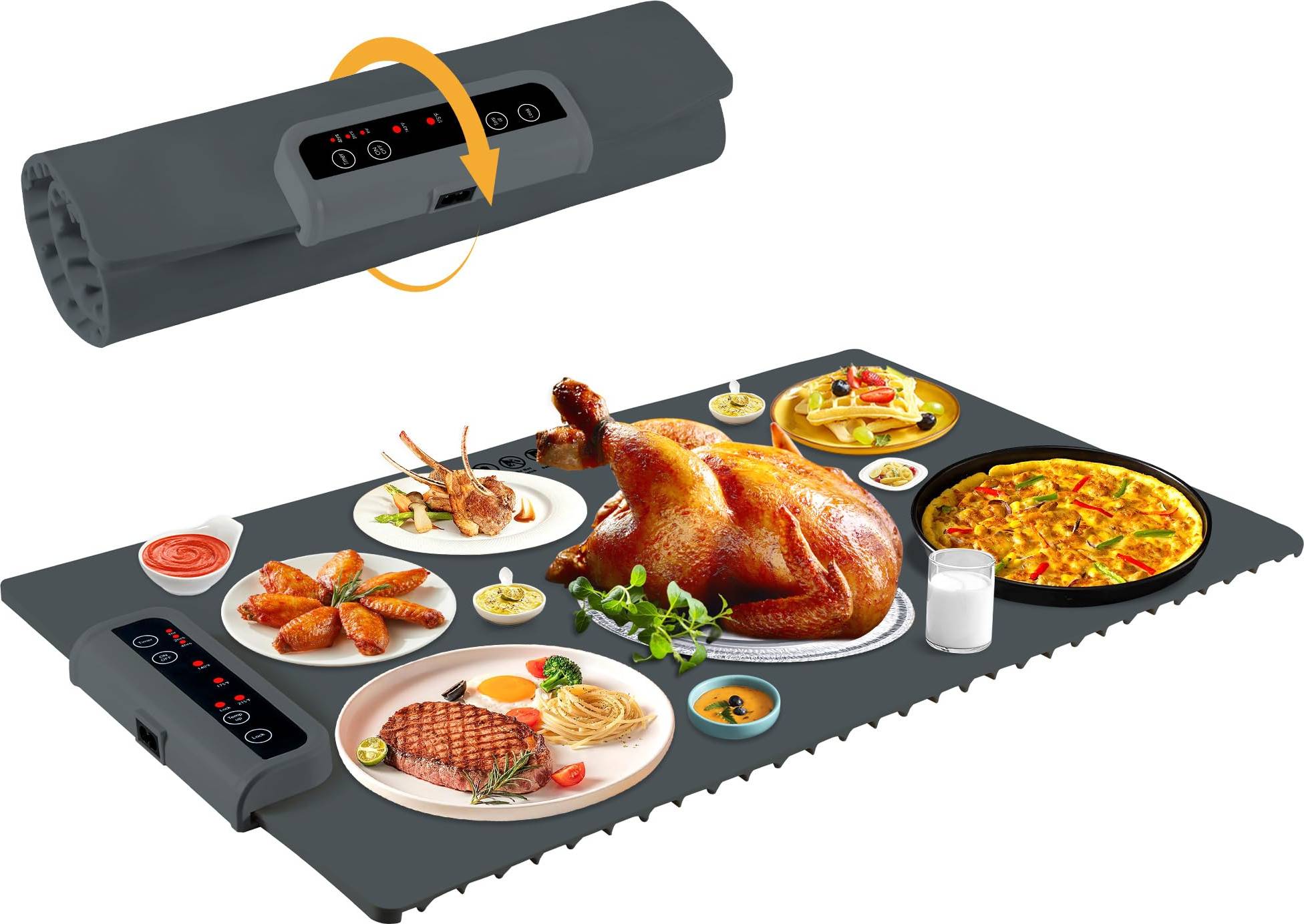 Symple Stuff Foldable Electric Warming Mat with Adjustable Temperature Control