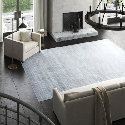 Exquisite Gray Rectangle 10' x 14' Area Rug Gray