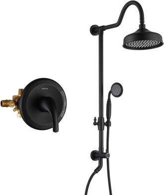 Rainfall shower head with handheld Casainc Matte Shower System 10-In