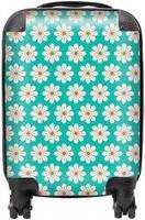 Warren Reed Daisy Pattern Suitcase Green Small