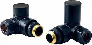Matt Black Radiator Valve 15mm