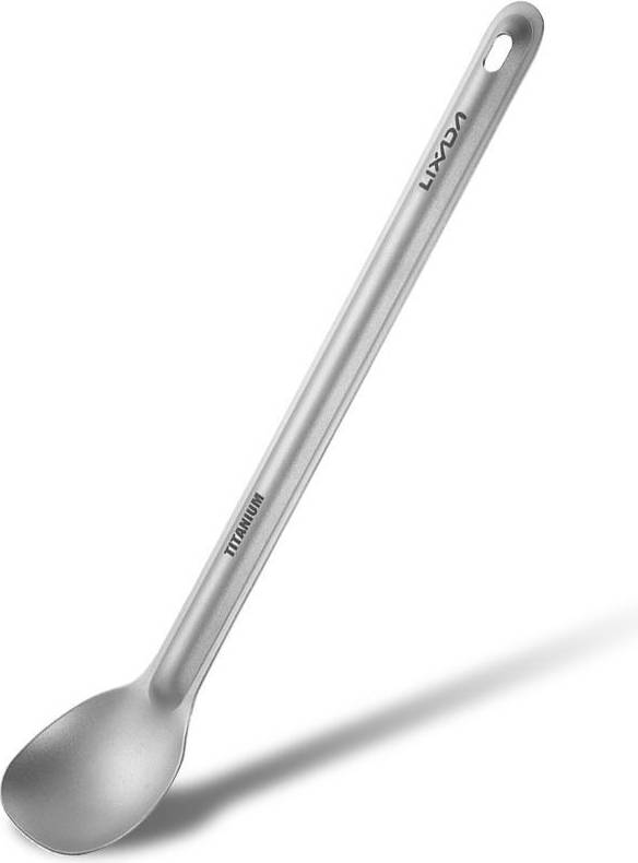 Lixada Ultralight Titanium Long Handle Spoon Set