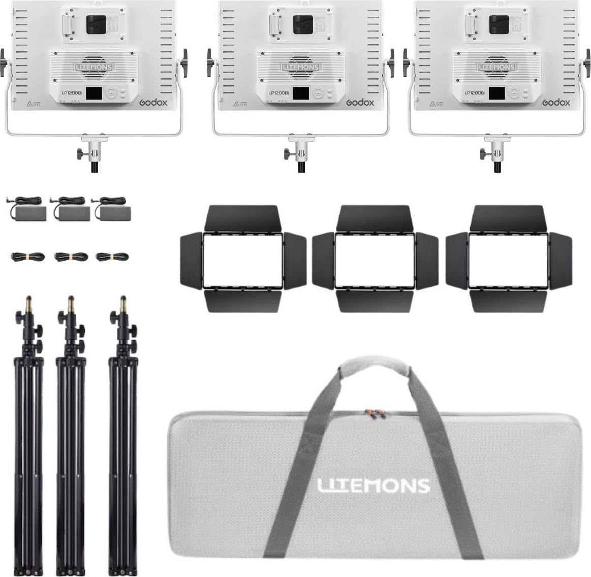Godox LP1200BI Bi-Color LED Light 3-Kit