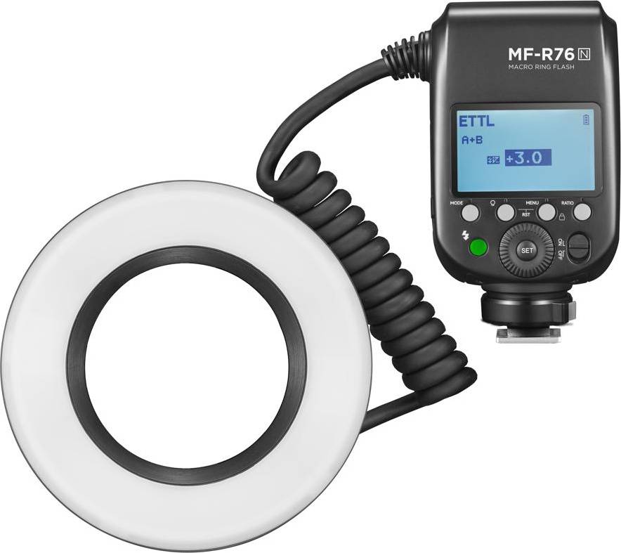 Nikon flash Flashpoint MF-R76 TTL Macro Ring Flash for Nikon