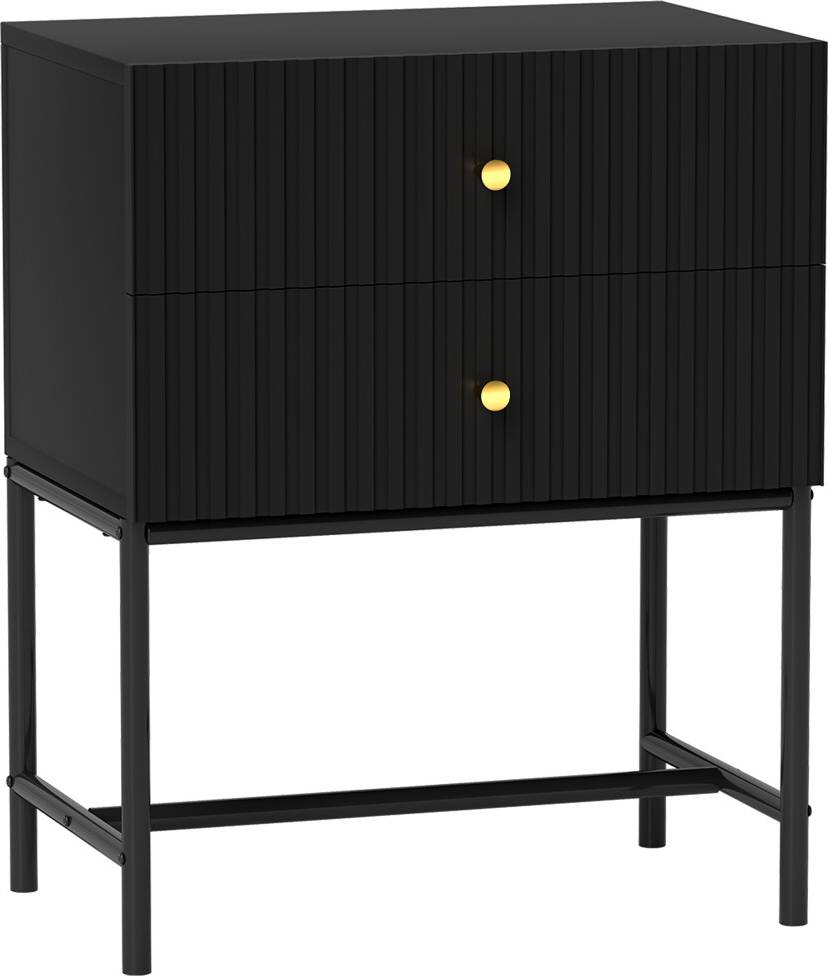 Homcom Modern with 2 Drawers Bedside Table