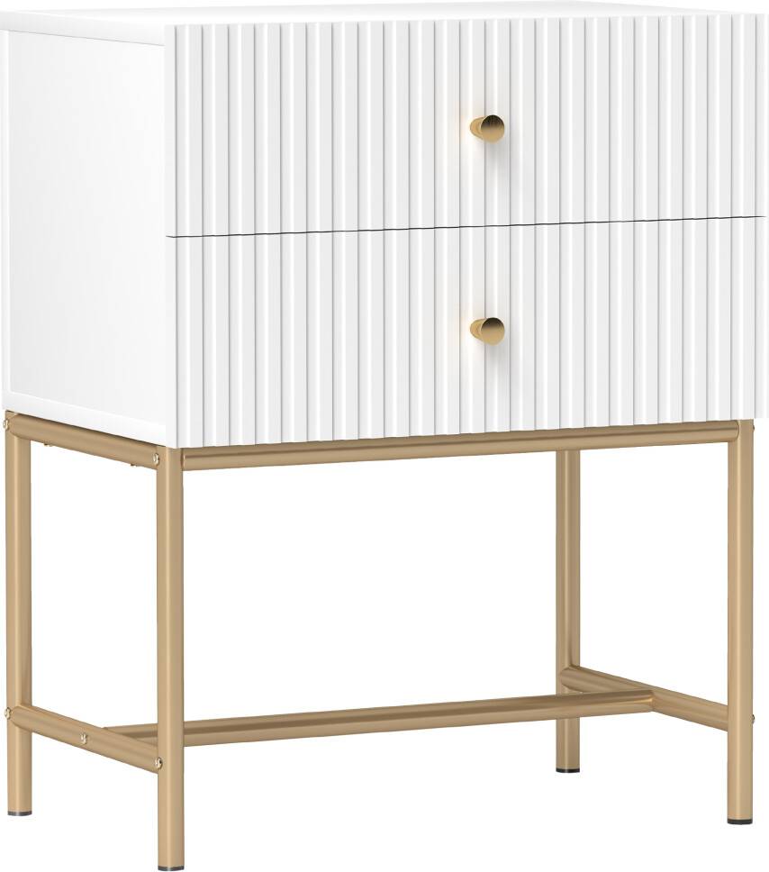 Homcom Modern with 2 Drawers Bedside Table