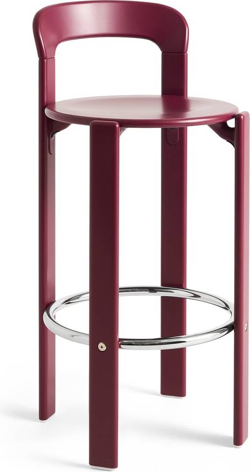 Hay Rey 75 cm Grape Red Bar Stool