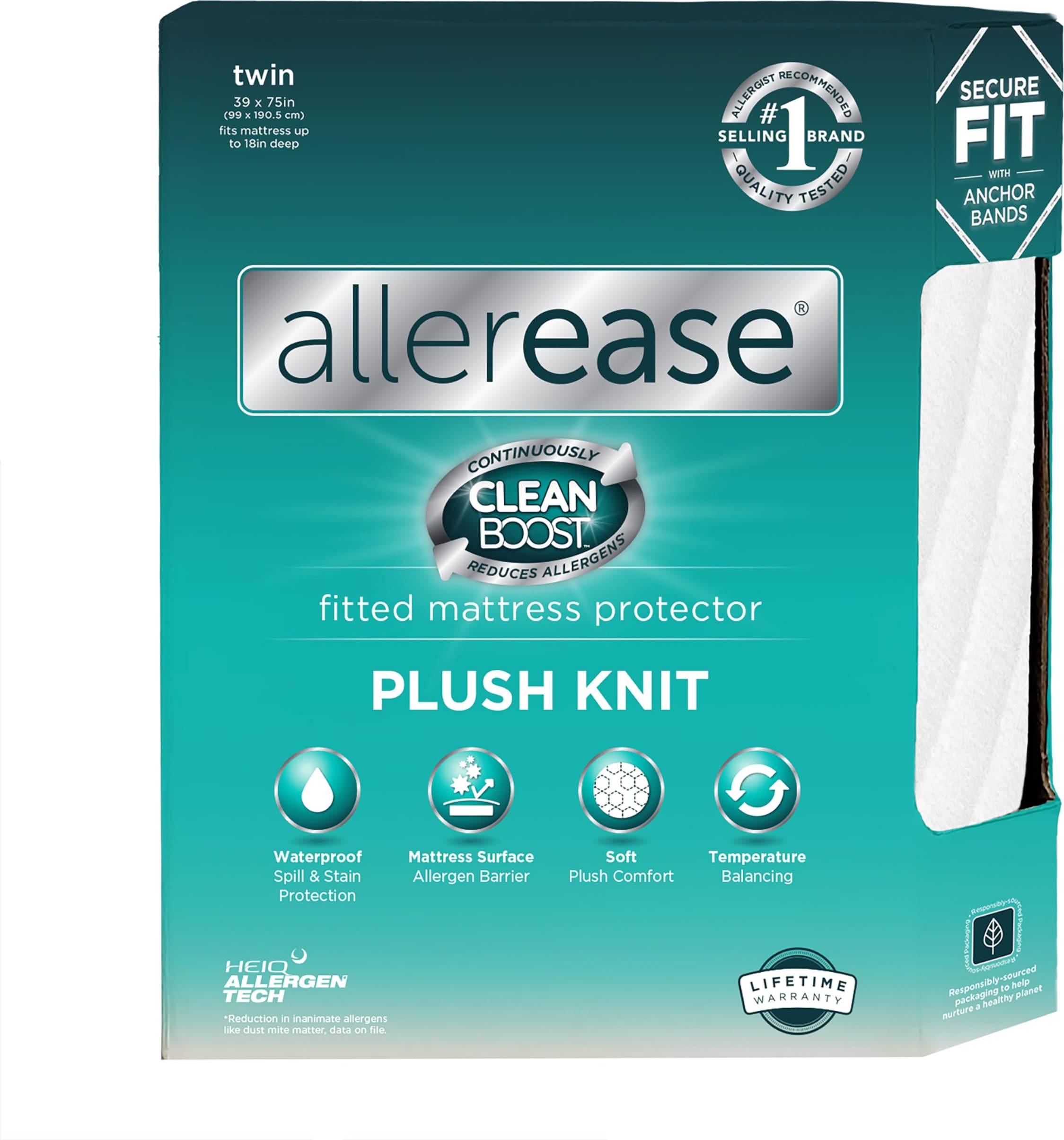 Clean Boost Plush Knit Protector Twin