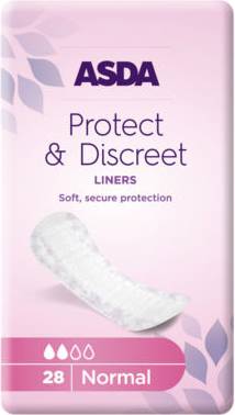 Asda Protect & Discreet Incontinence Normal Liners