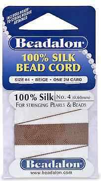 Silk Size 4 Color Beige 2 Meter Card With Needle