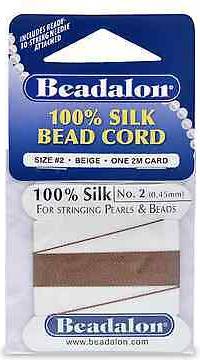 Silk Size 2 Color Beige 2 Meter Card With Needle