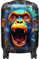 Warren Reed Crazy Monkey Face Splashart Suitcase Blue Small