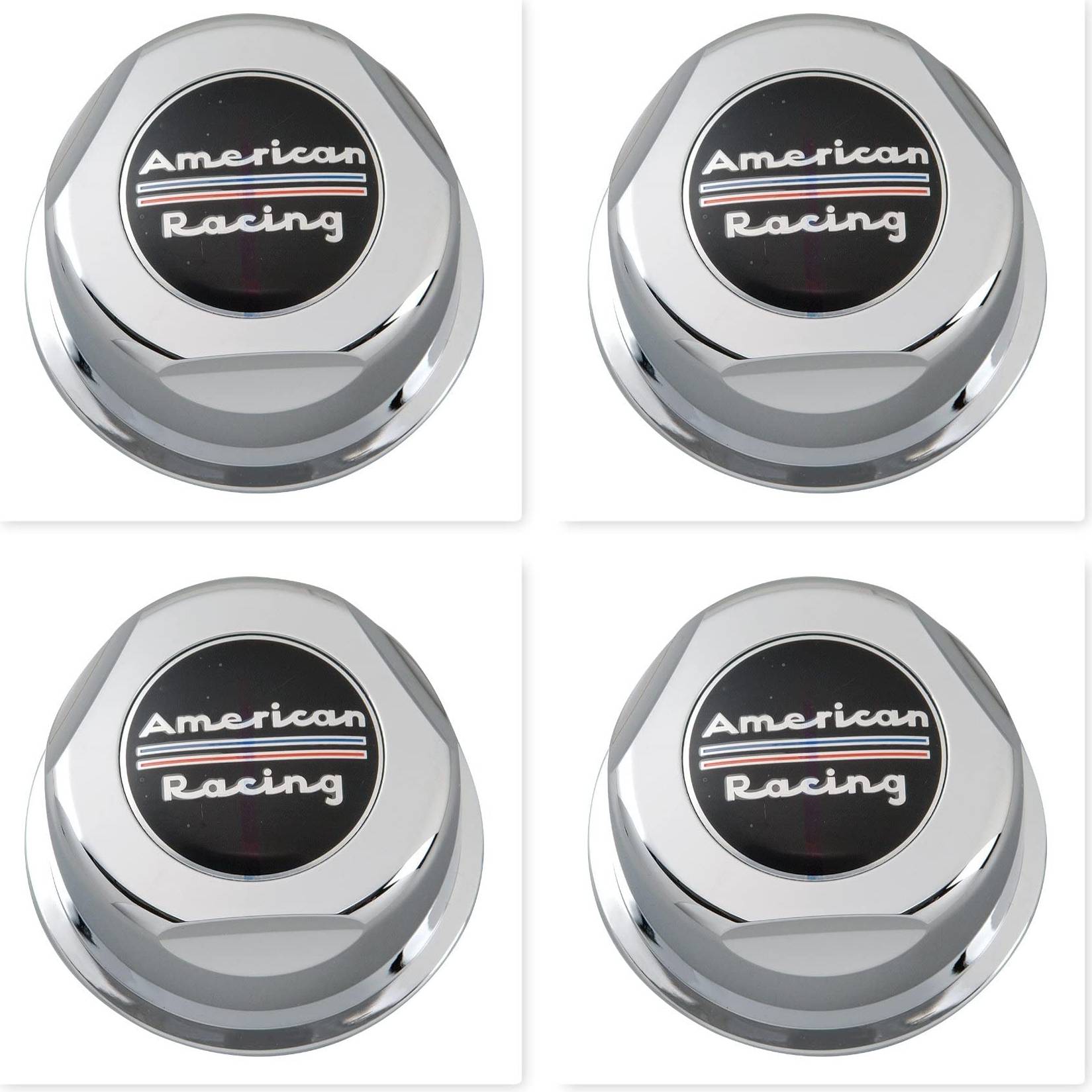 American Racing Chrome Wheel Center Cap 4 Pack