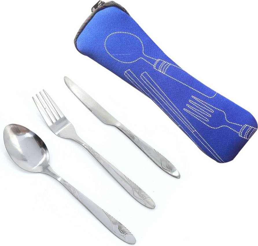 Stainless Steel Dinnerware Set Blue