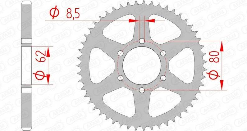 Afam 12208 Rear Sprocket