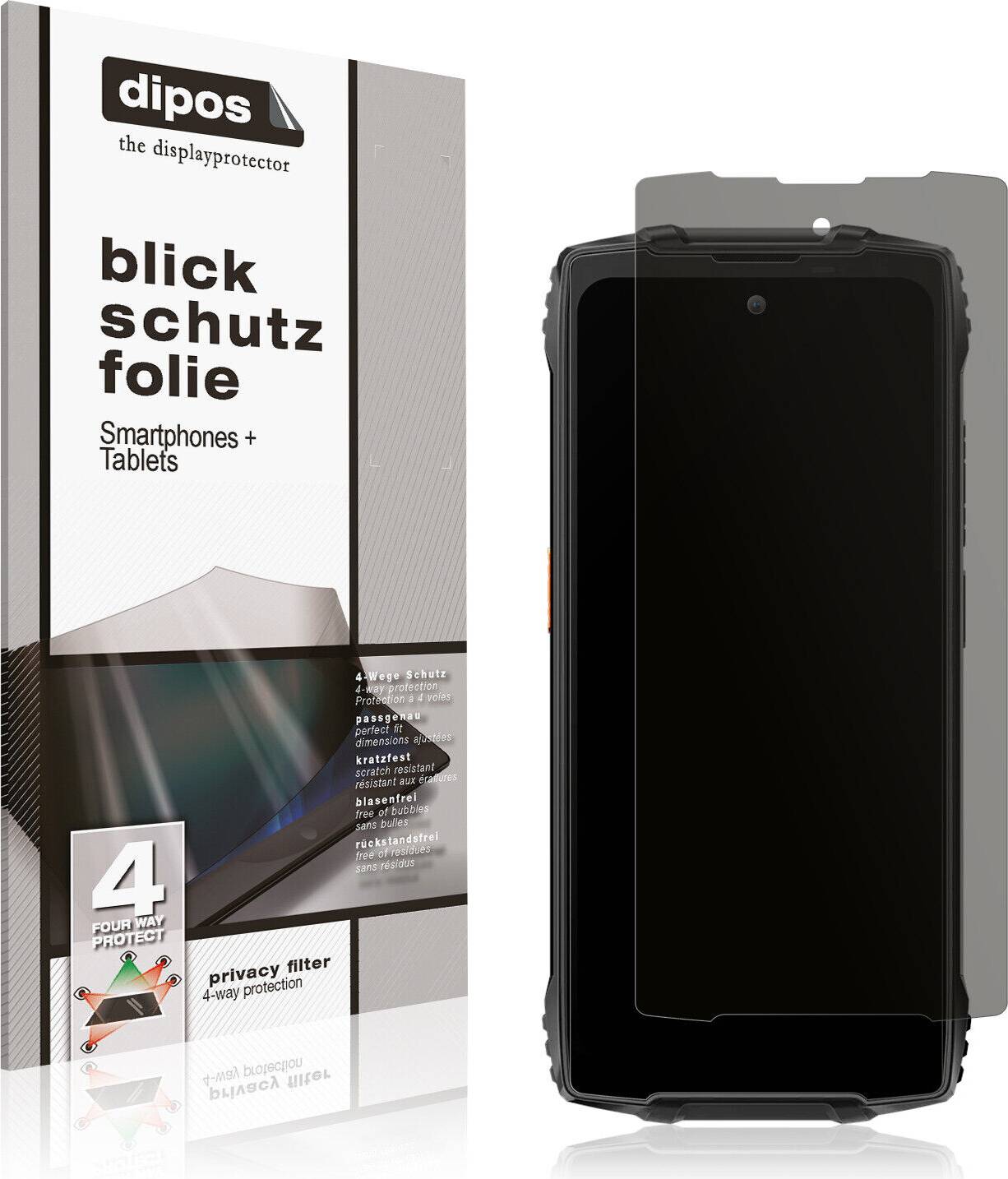 Dipos Screen Protector for Blackview BV8200 Privacy Filter 4-Way Protection