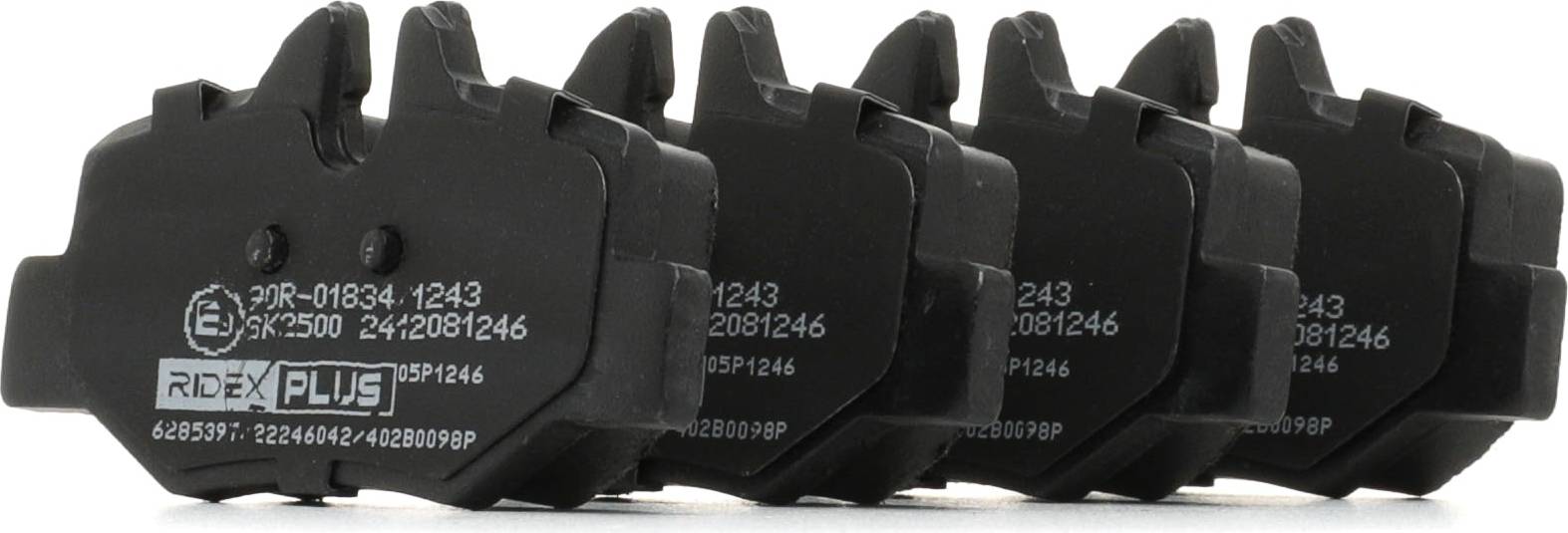Ridex Brake Pad Set Rear Axle