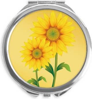 DIYthinker Greenery Flower Hand Compact Mirror - Yellow