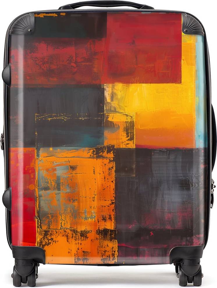 Warren Reed Warren Reed Designer Large Golden Blocks of Abstract Suitcase