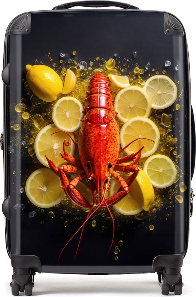 Warren Reed Warren Reed Designer Medium Lobster on Lemons Suitcase