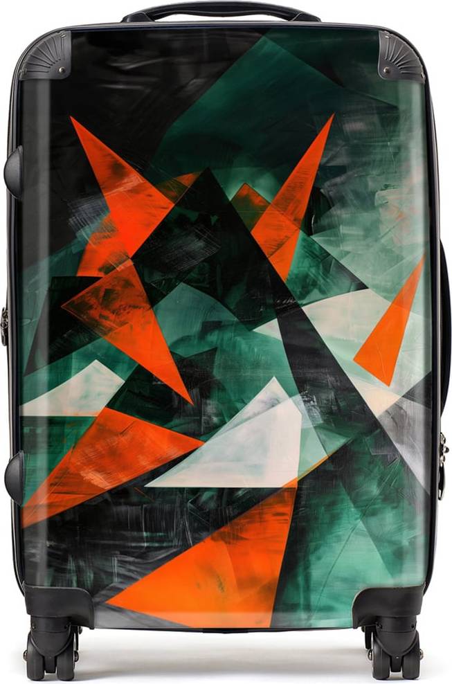 Warren Reed Warren Reed Designer Medium Curved Geometry Suitcase