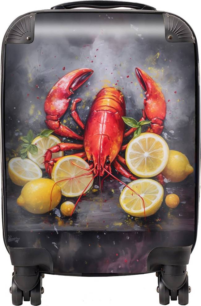 Warren Reed Warren Reed Designer Small Lobster and Lemons Suitcase
