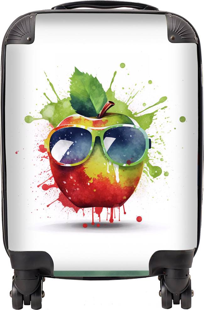 Warren Reed Warren Reed Designer Mini Cabin Apple in Glasses Splashart Suitcase