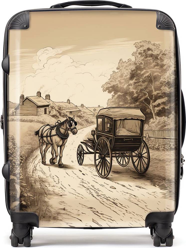 Warren Reed Warren Reed Designer Large Horse and Cart Suitcase