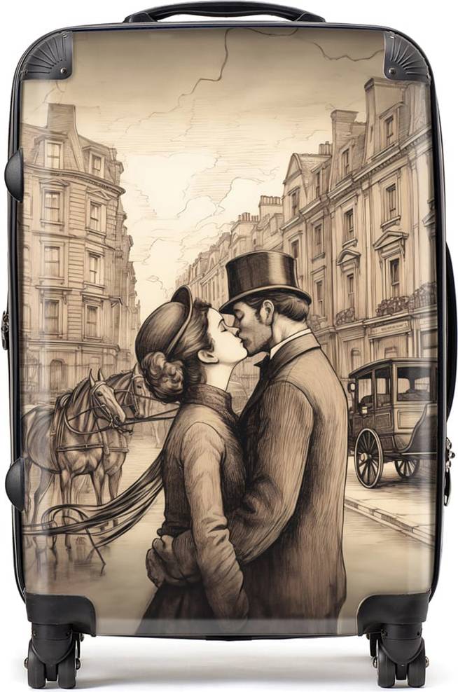 Warren Reed Warren Reed Designer Medium Sharing a Kiss Suitcase