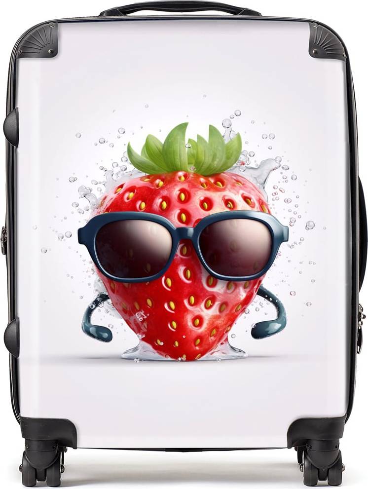 Warren Reed Warren Reed Designer Large Strawberry in Glasses Suitcase