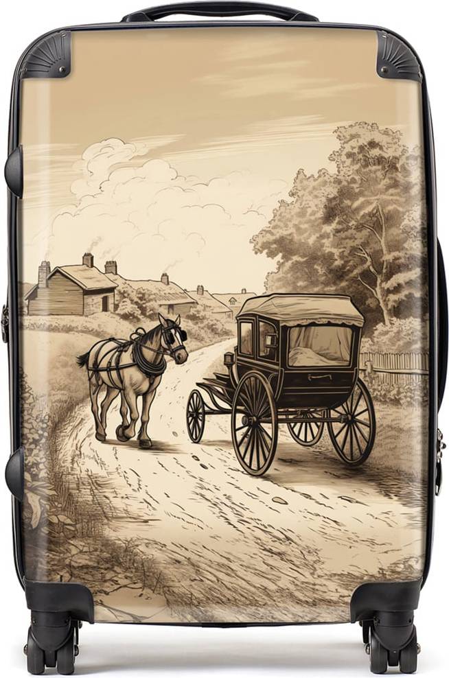 Warren Reed Warren Reed Designer Medium Horse and Cart Suitcase