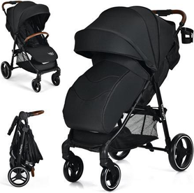 SlickBlue 5-Point Harness Lightweight Infant Stroller