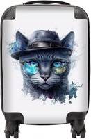 Warren Reed Russian Blue Cat Splashart Suitcase Small