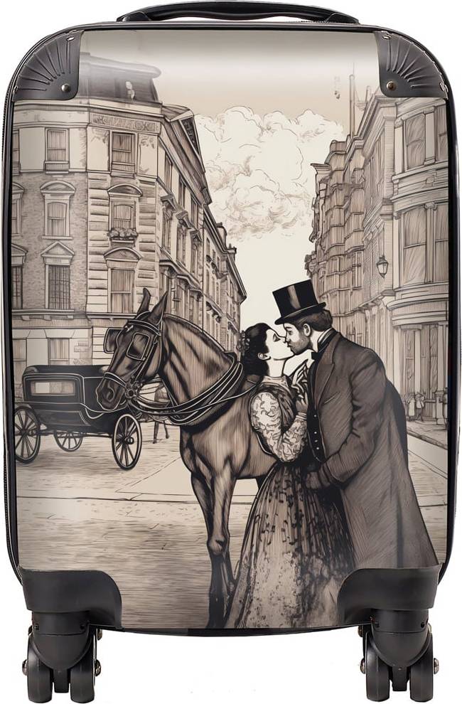 Warren Reed Warren Reed Designer Small Victorian Lovers on a London Street Suitcase