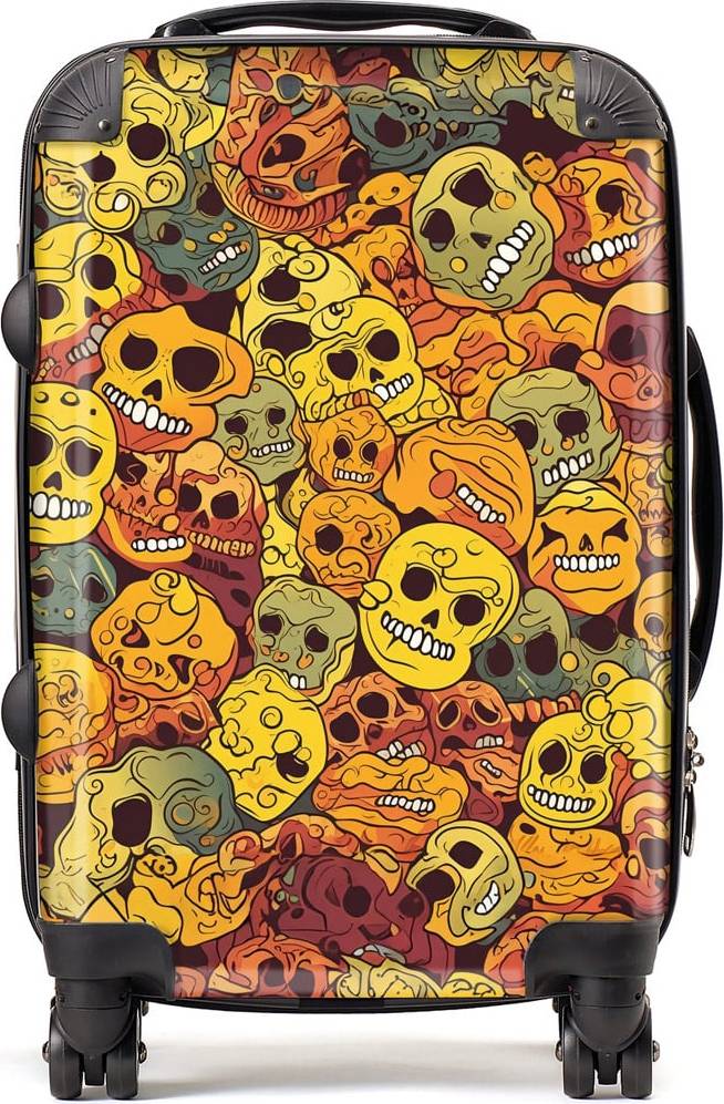Warren Reed Warren Reed Designer Cabin Autumnal Skulls Pattern Suitcase
