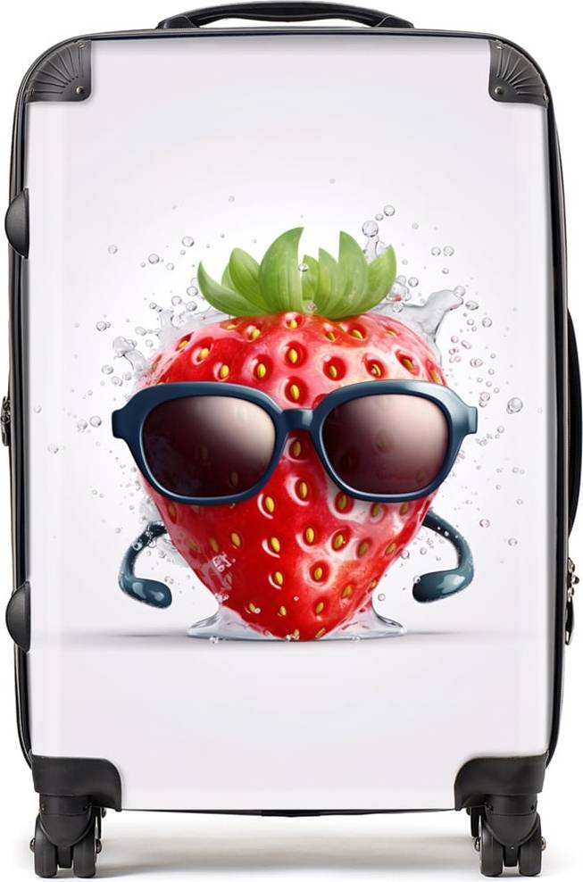 Warren Reed Warren Reed Designer Medium Strawberry in Glasses Suitcase