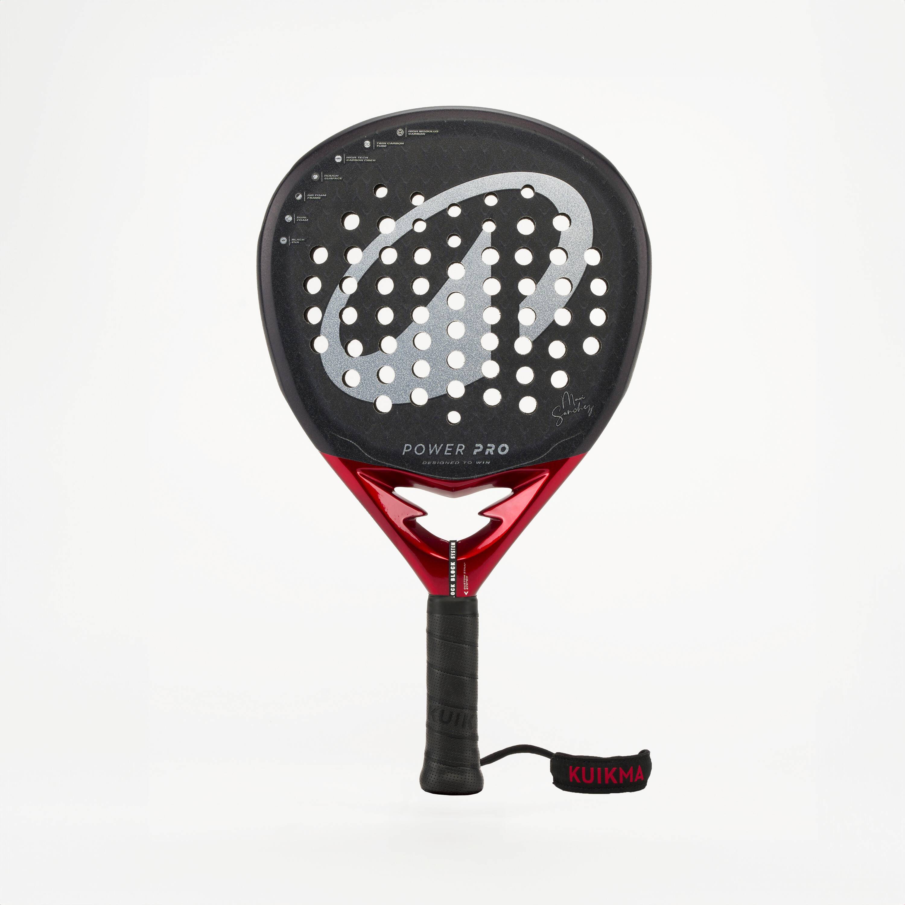 Kuikma Adult Padel Racket Power Pro With Custom Strap System