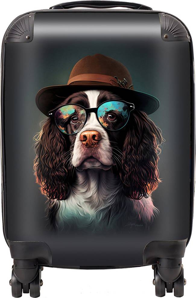 Warren Reed Springer Spaniel Dog Splashart Suitcase Multi