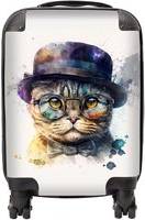 Warren Reed Scottish Fold Cat Splashart Suitcase Multi Small