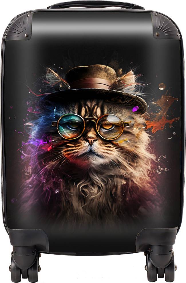 Warren Reed Siberian Cat Splashart Suitcase Multi