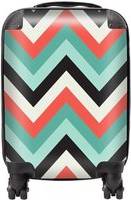 Warren Reed Geometric Colored Chevron Pattern Suitcase Small