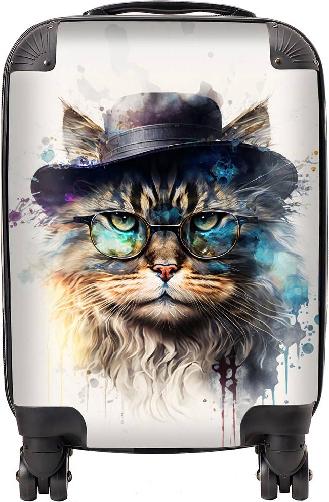 Warren Reed Siberian Cat Splashart Suitcase Multi Small