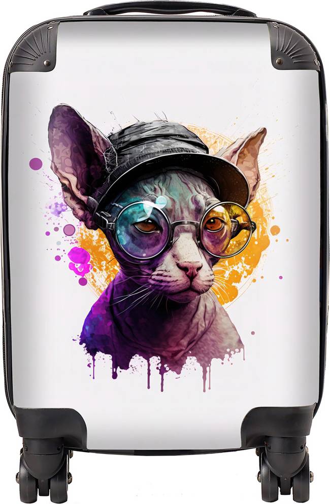 Warren Reed Cornish Rex Splashart Suitcase Multi