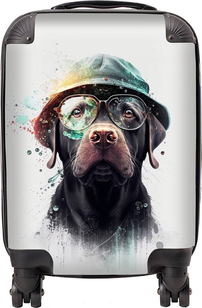 Warren Reed Labrador Retriever Dog Splashart Suitcase Multi