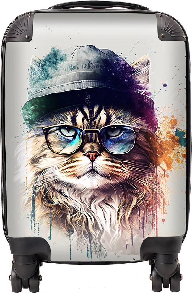 Warren Reed Siberian Cat Face Splashart Suitcase Multi Small