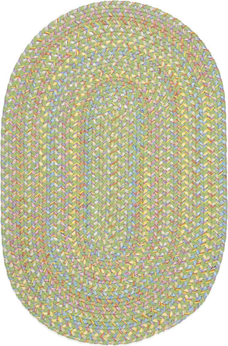 Area rugs Super Area Rugs Braided Rug 7 x 9 in Lime Green Multi