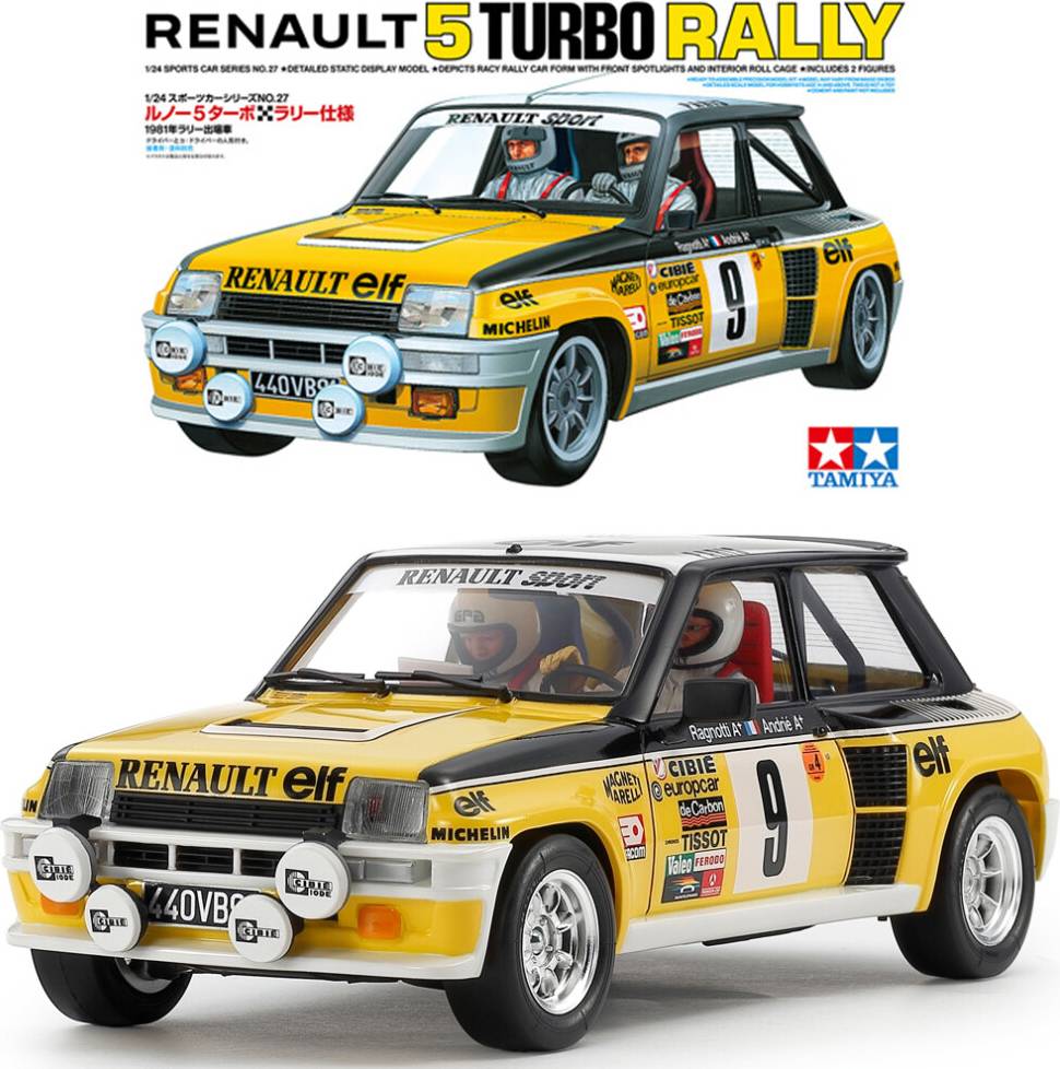 Tamiya Renault 5 Turbo Rally Model Kit 1/24 Scale