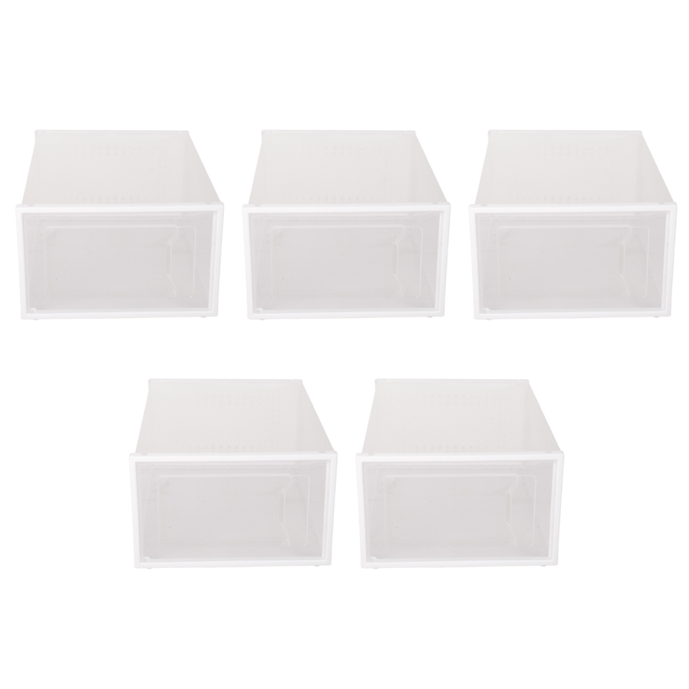 Kove Transparent Box Storage Box Drawer-Type Plastic Shoe White Shoe Rack
