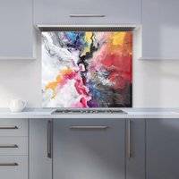 Warren Reed Explosive Colour Cascade Kitchen Splashback 900mm x 750mm Splash Guard