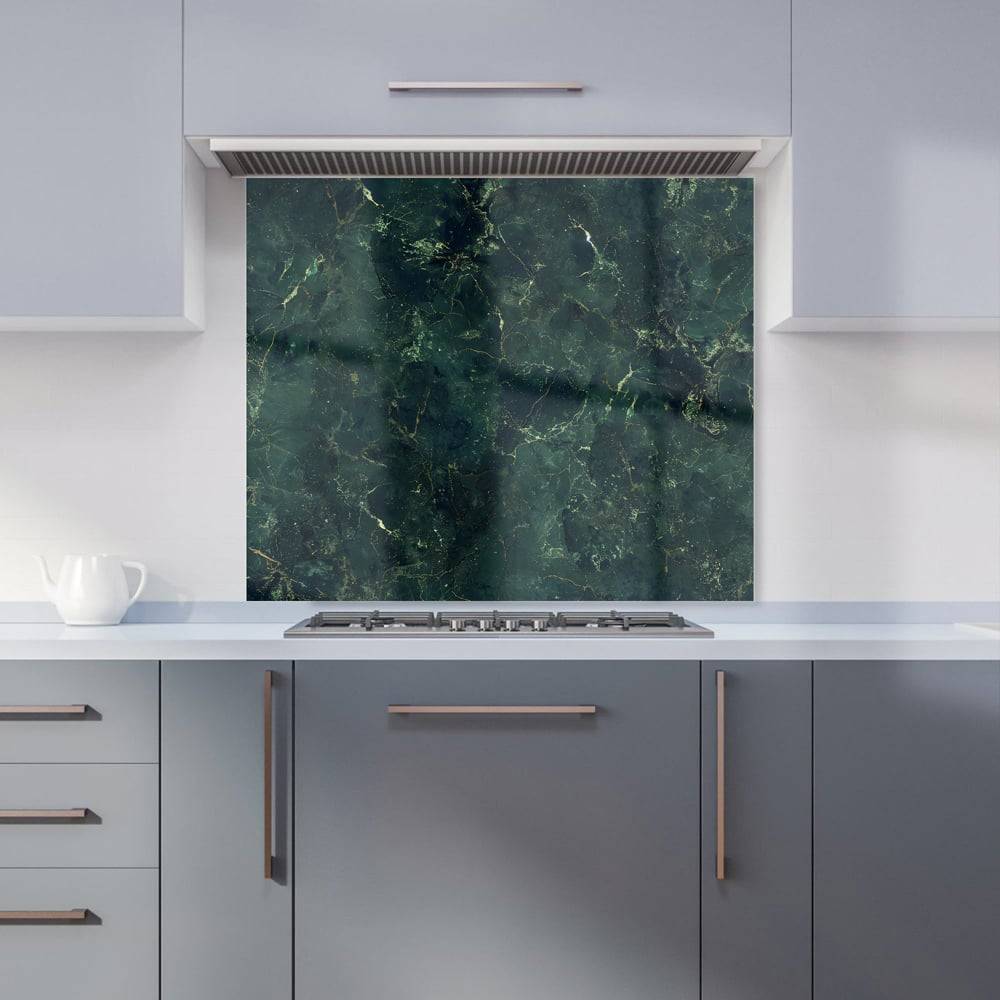 Warren Reed Deep Green Quartz Effect Glass Kitchen Splashback 75 x 90 cm Splash Guard